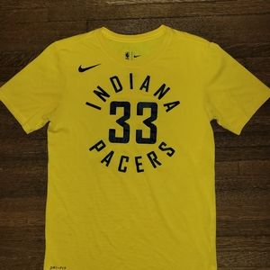 Indiana Pacers Yellow youth size small dry fit tee